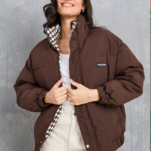 Puffer Coat Womans Fits as XL (Tag is 2XL SEE NOTES) Autumn Streetwear NEW